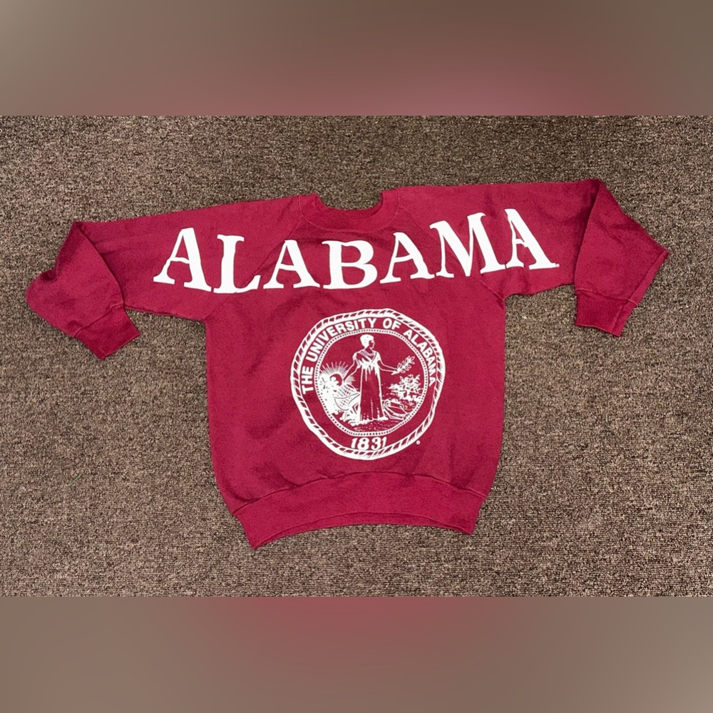Vintage rare 3D Emblem University of Alabama Mens Crewneck Large